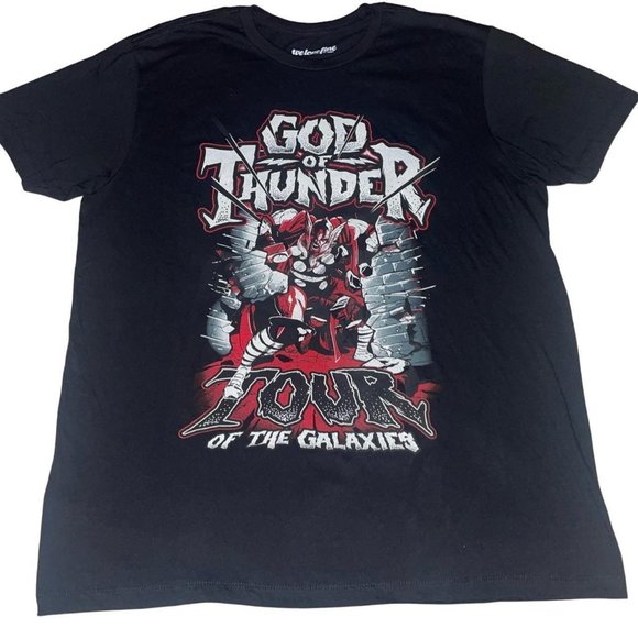 Marvel God Of Thunder Tour Of The Galaxies Grunge T-shirt XL - Picture 1 of 4